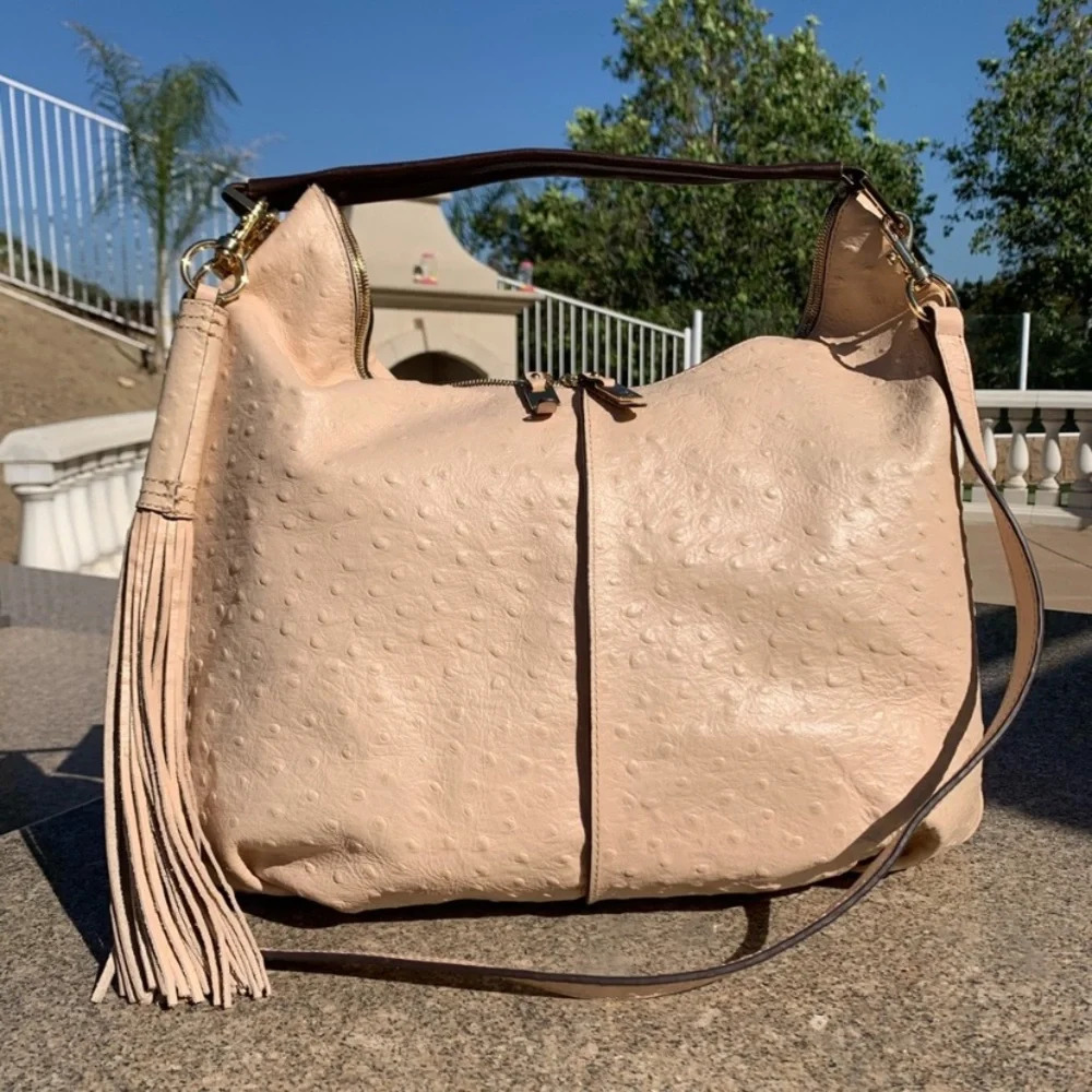 COPY - 🔥🔥EUC ITALIAN LEATHER OSTRICH EMBOSSED HOBO🔥🔥 - Picture 6 of 6